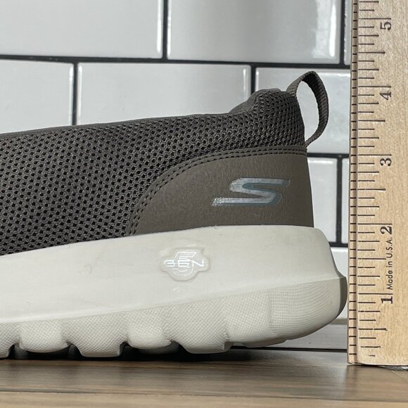 Skechers GO Walk Max Clinched Mens Sz 9.5 Extra Wide Shoes Khaki Slip On Sneaker - Picture 11 of 16